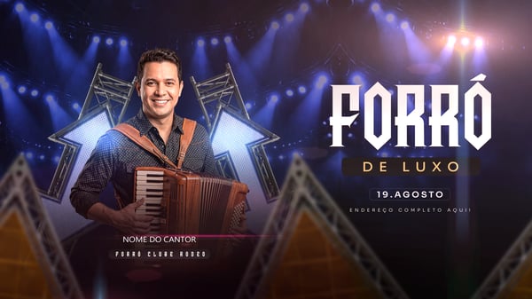 BANNER FORRÓ DE LUXO HORIZONTAL EM PSD