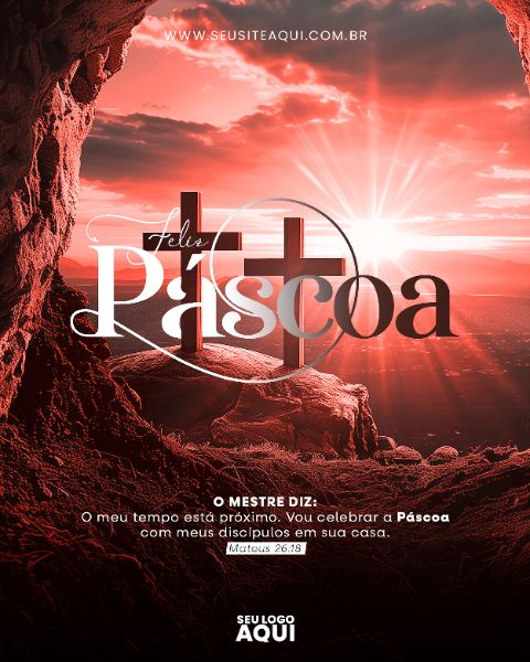 FEED - PÁSCOA | JESUS | PSD EDITÁVEL