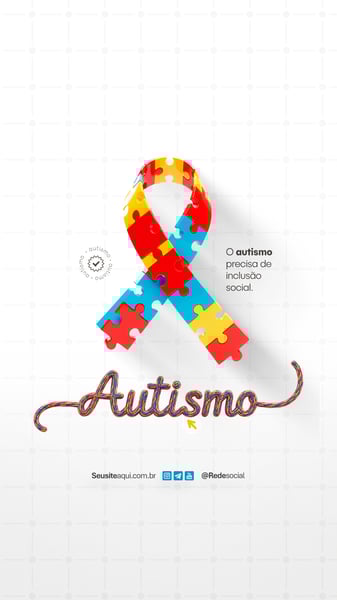 DIA MUNDIAL DE CONSCIENTIZAÇÃO DO AUTISMO 2 DE ABRIL SOCIAL MEDIA PSD EDITÁVEL
