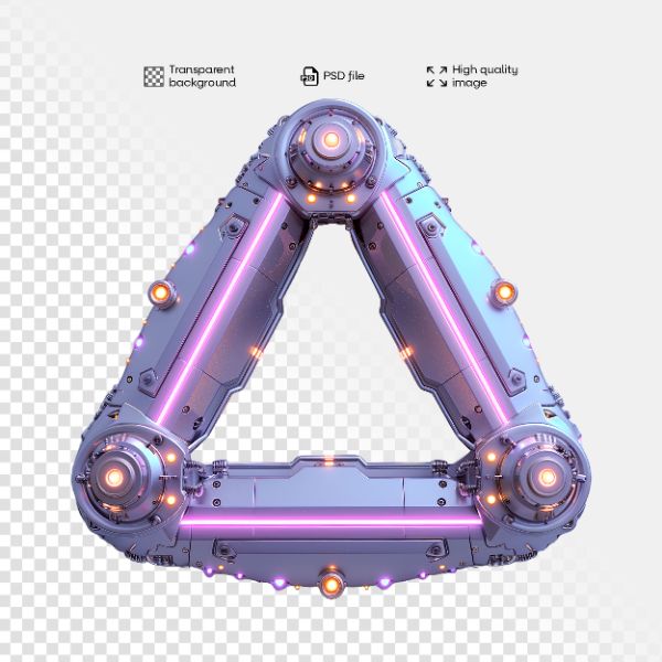 ELEMENTO 3D FUTURISTA | COM LUZES NEON | IMAGEM SEM FUNDO