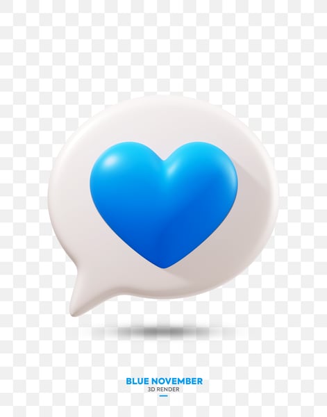 Reação de Coração Curtida Rede Social Elemento 3D PNG Transparente