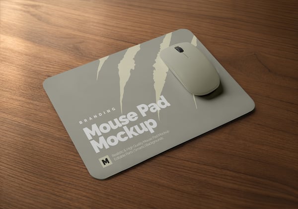 MOUSE PAD PSD EDITÁVEL MOCKUP