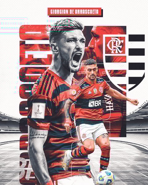 FLYER FUTEBOL ARRASCAETA FLAMENGO MARKETING ESPORTIVO