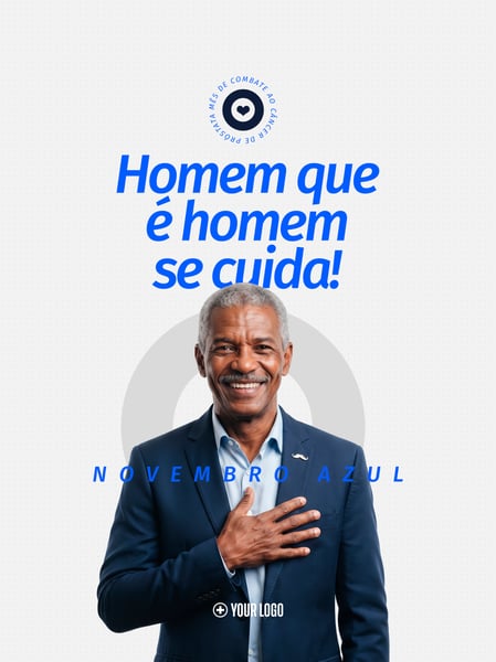 NOVEMBRO AZUL SAÚDE MASCULINA SOCIAL MEDIA FLYER PSD EDITÁVEL