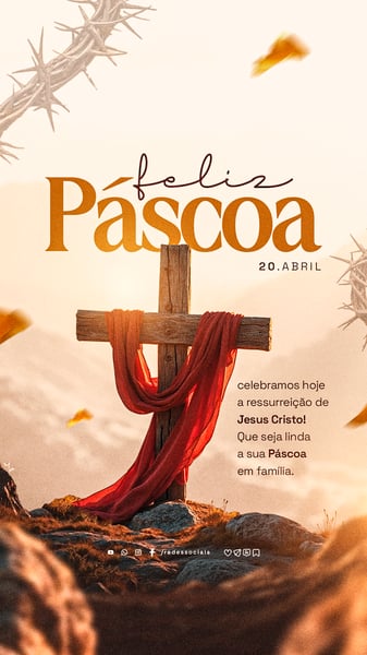 YSD FELIZ PÁSCOA A CRUZ DE JESUS CRISTO STORIES