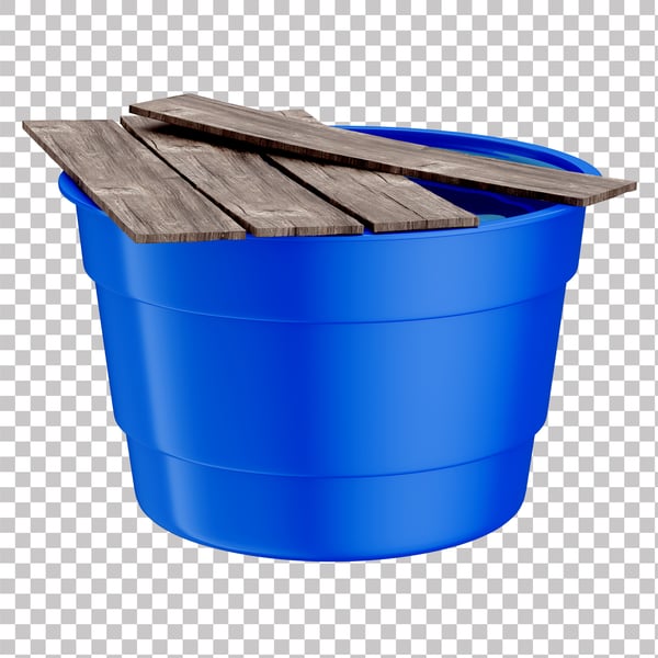 ODD ASSET 3D - CONSTRUÇÃO DENGUE - CAIXA D'ÁGUA CAIXA DE ÁGUA SEM TAMPA COM TÁBUA DE MADEIRA COM FUNDO ISOLADO (2)