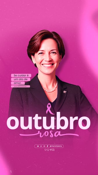 SKY OUTUBRO ROSA MS DE CONSCIENTIZAO SOBRE O CNCER DE MAMA SOCIAL MEDIA FLYER PSD EDITVEL G3