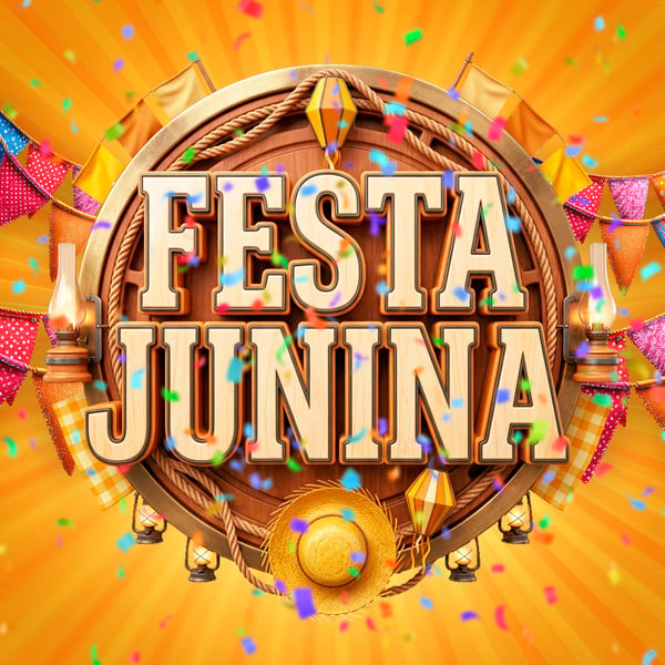 SELO 3D PARA EVENTOS DE SÃO JOÃO MODELO 16
