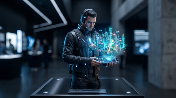 humano futurista tecnologia sleek modern 01 2