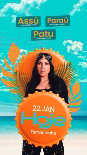 FLYER AGENDA SEMANAL FERNANDINHA VERÃO 2026 STORY PSD EDITÁVEL 3