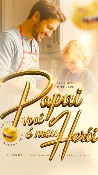 DIA DOS PAIS 10 DE AGOSTO SOCIAL MEDIA PSD EDITÁVEL STORY 5