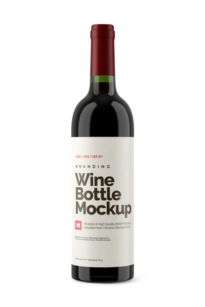 GARDAFA DE VINHO PSD EDITÁVEL MOCKUP