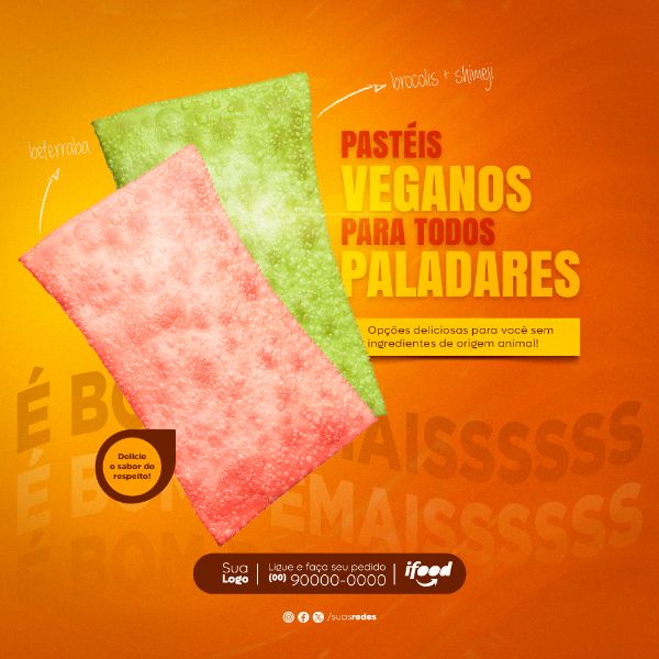 PASTÉIS VEGANOS & VEGETARIANOS PASTELARIA PASTEL SOCIAL MEDIA POST