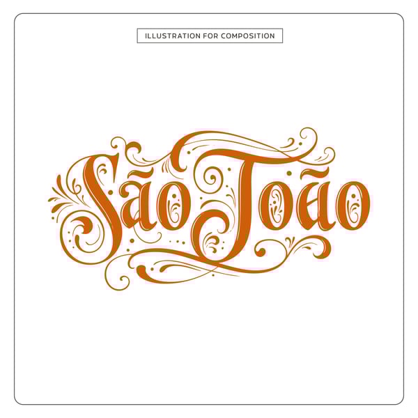 LETTERING SÃO JOÃO PARA COMPOSIÇÃO