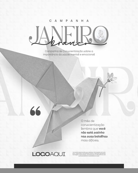 JANEO BRANCO CONSCIENTIZAÇÃO SOCIAL MEDIA FLYER PSD EDITÁVEL