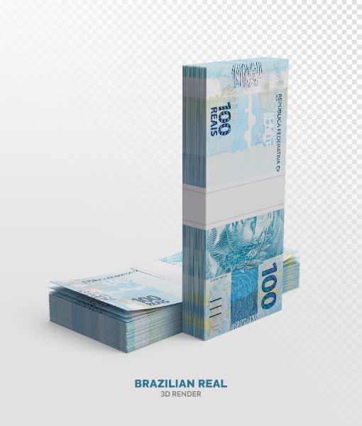 NOTAS DE 100 REAIS ELEMENTO 3D REALISTA