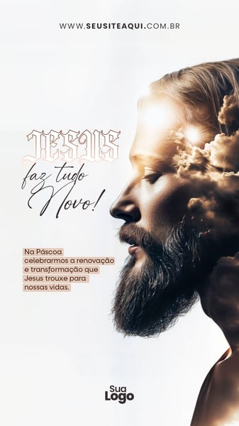 Story Feliz Páscoa, Jesus - Social Media