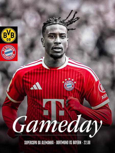FLYER MATCHDAY SUPERCOPA DA ALEMANHA BAYERN X DORTMUND