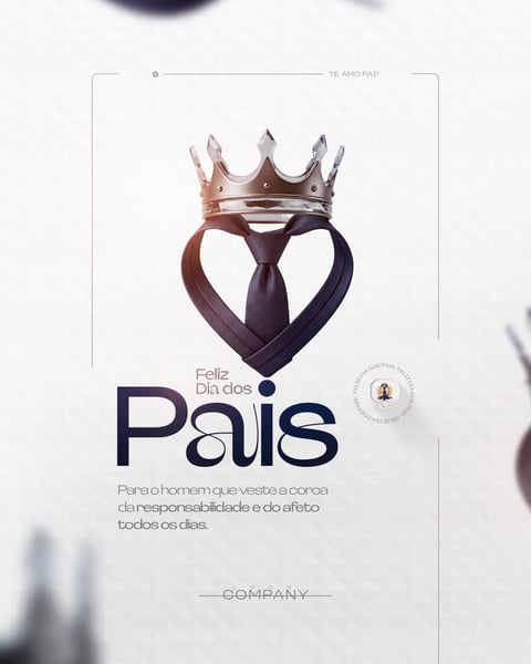 FELIZ DIA DOS PAIS MÊS DE AGOSTO TE AMO PAI FLYER SOCIAL MEDIA PSD EDITÁVEL 4