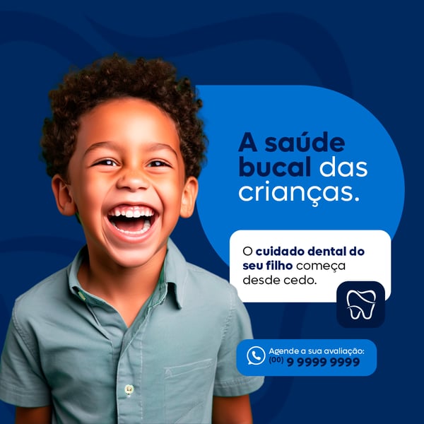 DENTISTA SAÚDE BUCAL INFANTIL FEED PSD EDITÁVEL
