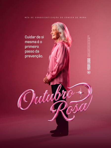 CONSCIENTIZAÇÃO OUTUBRO ROSA SAÚDE DA MULHER SOCIAL MEDIA FLYER PSD EDITÁVEL