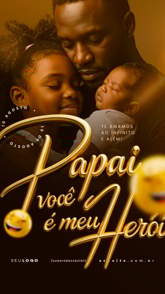 DIA DOS PAIS 10 DE AGOSTO SOCIAL MEDIA PSD EDITÁVEL STORY 3