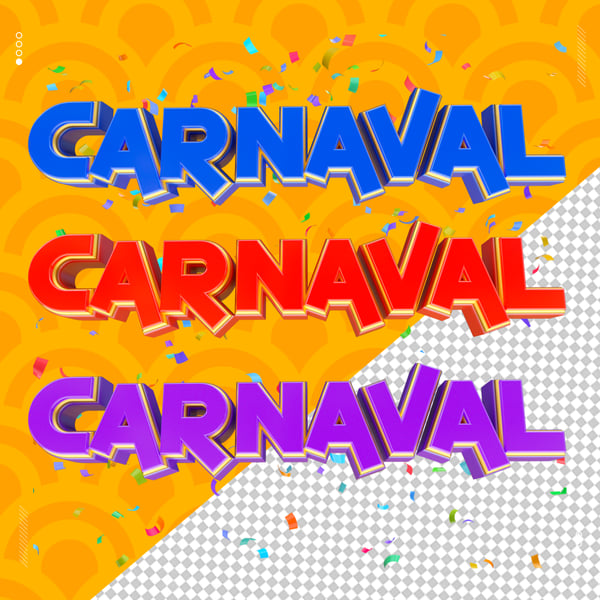 SELO 3D CARNAVAL PARA REDES SOCIAIS
