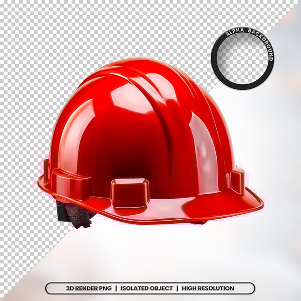 3D RENDER CAPACETE DE SEGURANÇA ELEMENTO ÍCONE PSD PNG