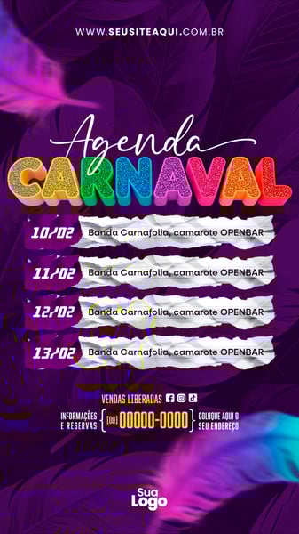 STORY BLOCO CARNAVAL SOCIAL MEDIA PSD EDITÁVEL 12