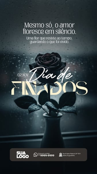 DIA DE FINADOS 02 DE NOVEMBRO SOCIAL MEDIA STORY PSD EDITÁVEL