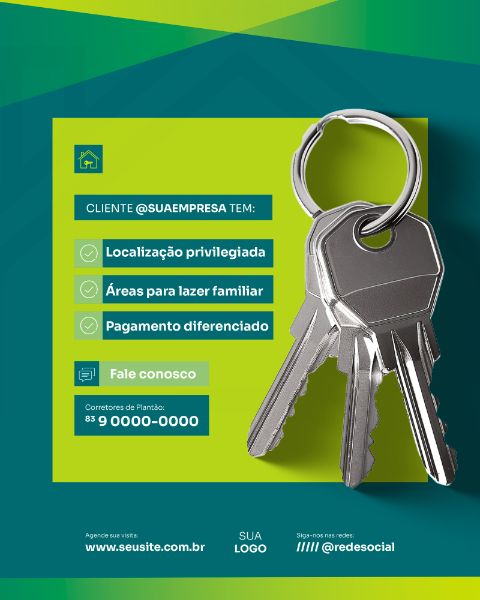 IMOBILIÁRIA IMÓVEIS CORRETOR SOCIAL MEDIA FEED VERTICAL