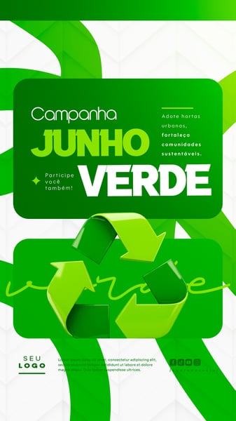 JUNHO VERDE CAMPANHA DE CONSCIENTIZAÇÃO DO MEIO AMBIENTE SOCIAL MEDIA FEED 10