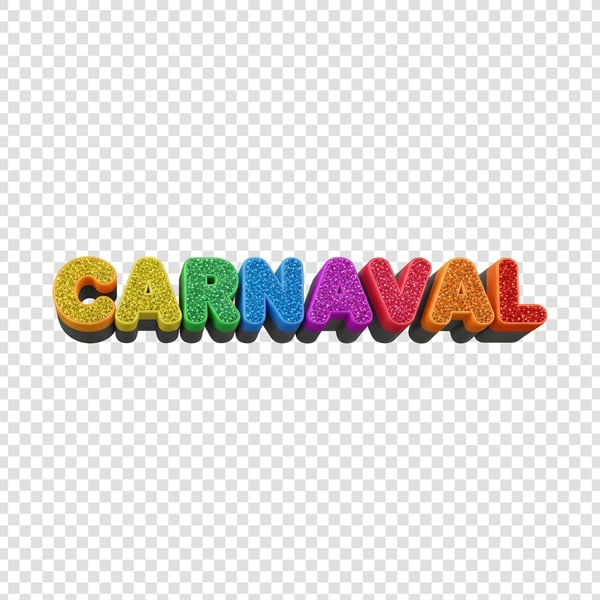 TEXTO COLORIDO ESTILIZADO PARA O CARNAVAL COM BRILHO 02