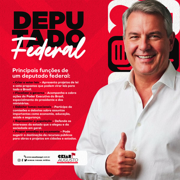 CAMPANHA POLÍTICA DEPUTADO FEDERAL FEED1 10