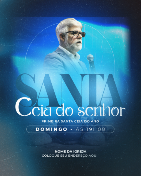 FLYER GOSPEL CULTO - SANTA CEIA 2 - FEED