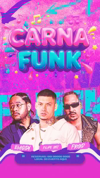 FLYER PARA EVENTOS CARNAFUNK 2 STORYS