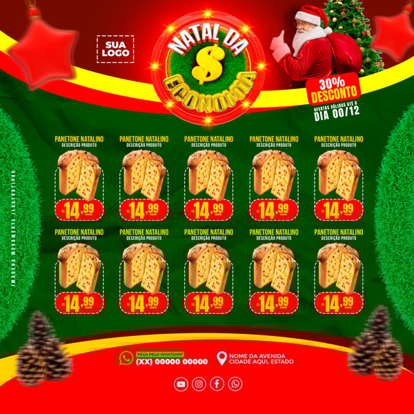 ENCARTE NATAL DA ECONOMIA REDES SOCIAIS EDITÁVEL