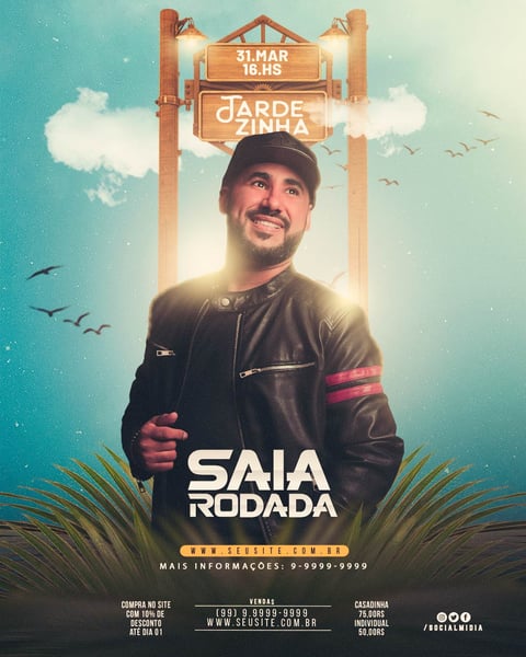 FLYER EVENTO TARDEZINHA SAIA RODADA FEED
