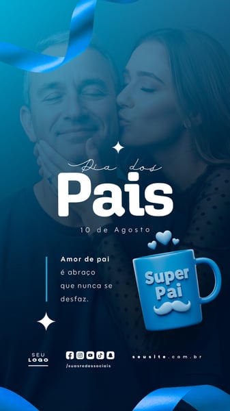 DIA DOS PAIS AGOSTO SOCIAL MEDIA POST EDITÁVEL STORY 44