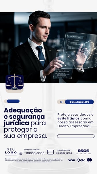 CONSULTORIA LGPD DIREITO EMPRESARIAL ADVOGADO STORY SOCIAL MEDIA PSD EDITÁVEL