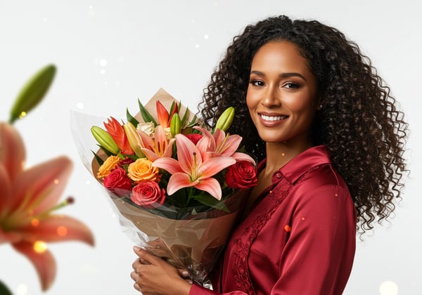 HYP MULHER SEGURANDO FLORES PSD EDITÁVEL 2