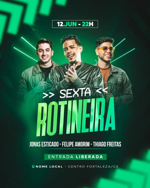SEXTA ROTINEIRA  FLYER EVENTO  FEED
