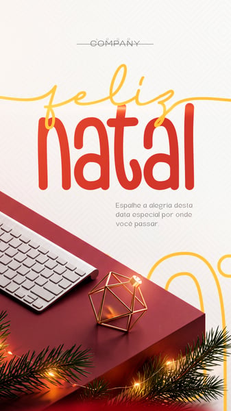 Feliz Natal Teclado Geométrico Social Media Flyer PSD Editável story