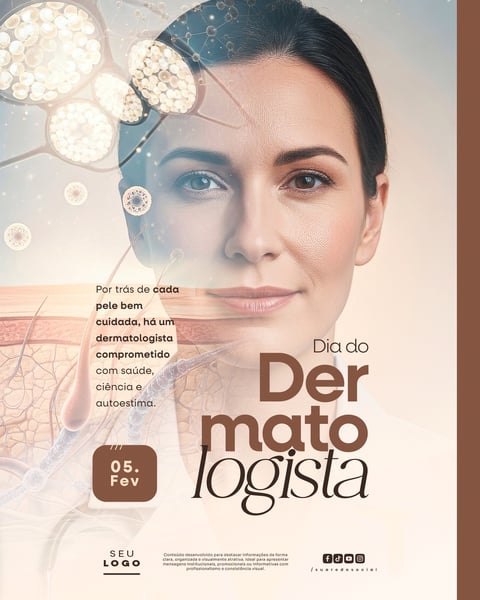 DIA DO DERMATOLOGISTA 5 DE FEVEREIRO SOCIAL MEDIA PSD EDITÁVEL 4