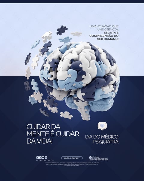 DIA DO MÉDICO PSIQUIATRA HOMENAGEM ESPECIAL SOCIAL MEDIA PSD EDITÁVEL 2