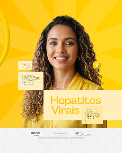 CAMPANHA JULHO AMARELO CONSCIENTIZAÇÃO HEPATITES VIRAIS SOCIAL MEDIA PSD EDITÁVEL 4