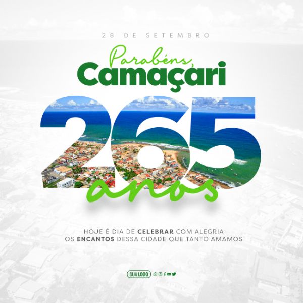 POST - ANIVERSÁRIO DA CIDADE - CAMAÇARI 265 ANOS