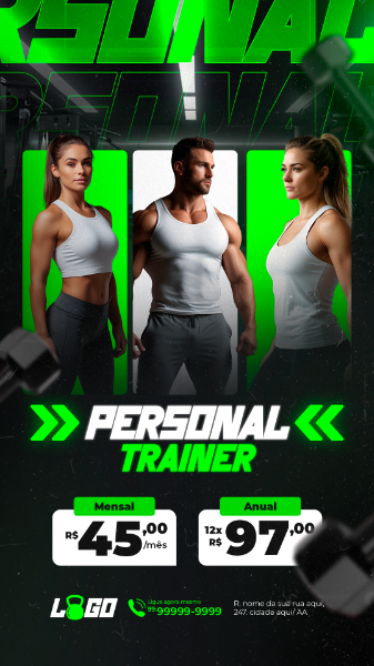 STORY ACADEMIA AS MELHORES PERSONAIS TRAINERS DA CIDADE  SOCIAL MEDIA PSD