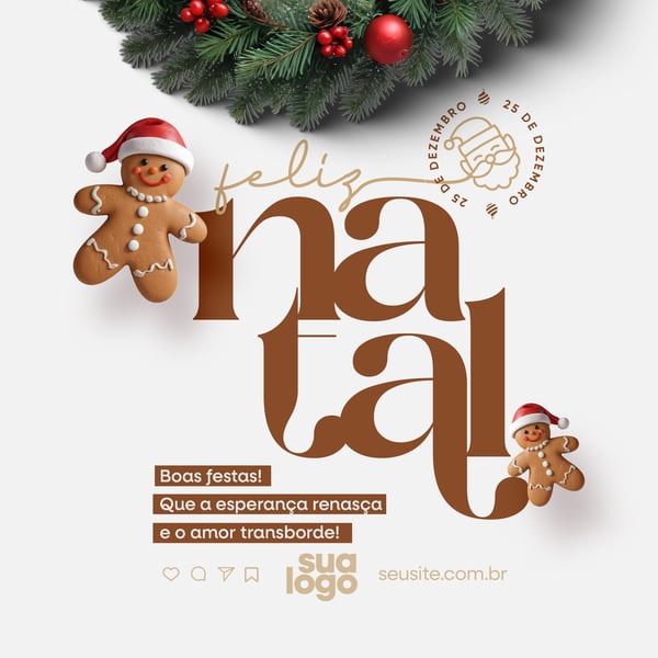 Feliz Natal Post Social Media PSD Editável