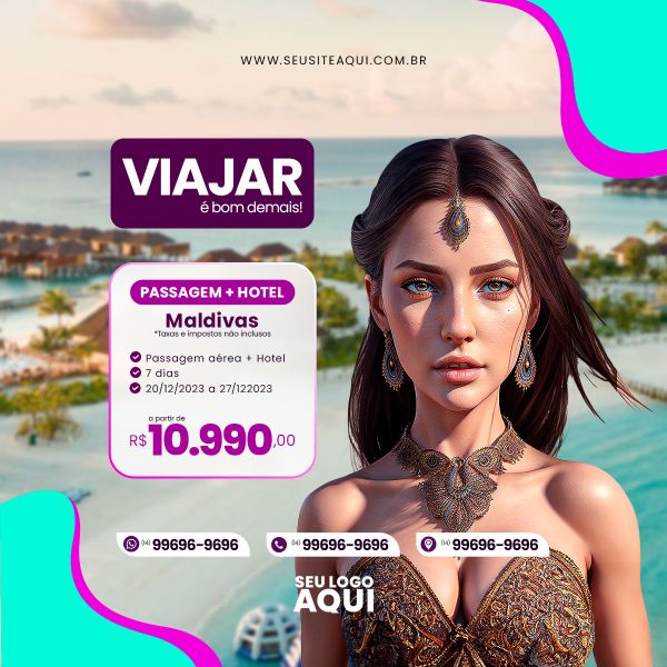 AGÊNCIA DE VIAGENS, TURISMO, VIAJAR | SOCIAL MEDIA | PSD EDITÁVEL